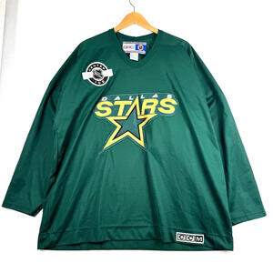 Vintage 90s Dallas Stars Men's XXL NHL CCM Center Ice Air Knit Jersey Hockey